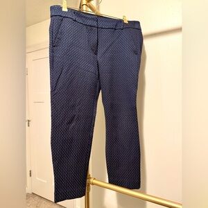 Damask Print Slacks with Shimmer